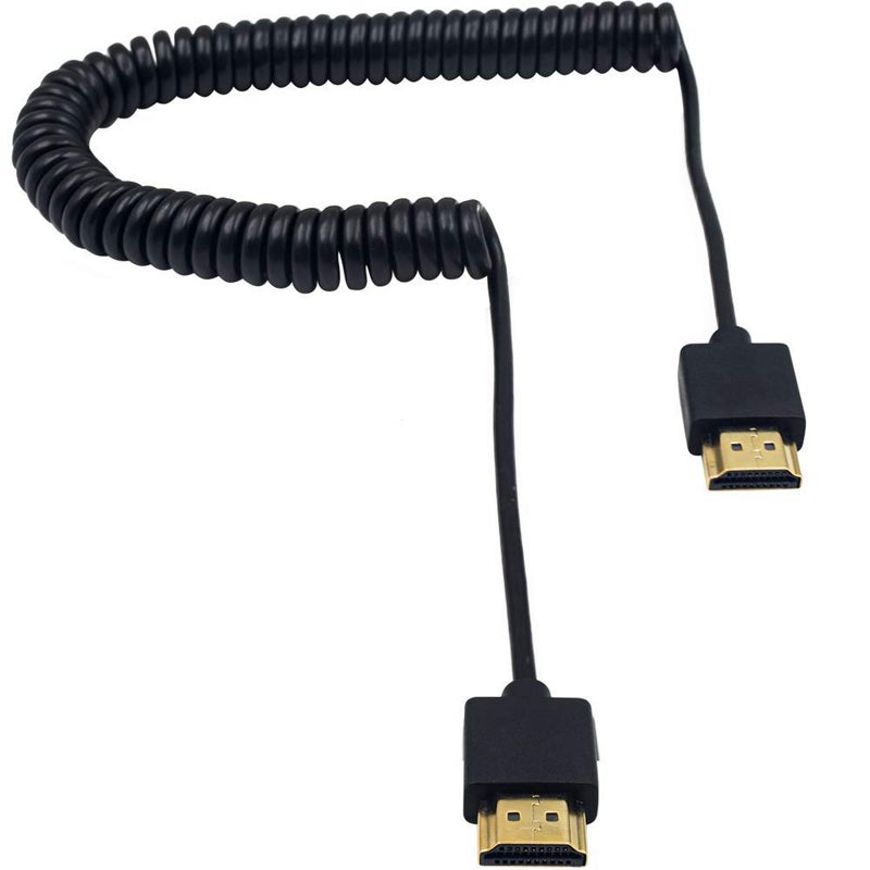 Duttek 4K HDMI Extender, Extreme Thin Male to Male Coiled Cable for 3D and 4K Ultra HD TV Stick, HDMI 2.0 Cord Extension Converter (2.5M/8.2FT) - Image 2